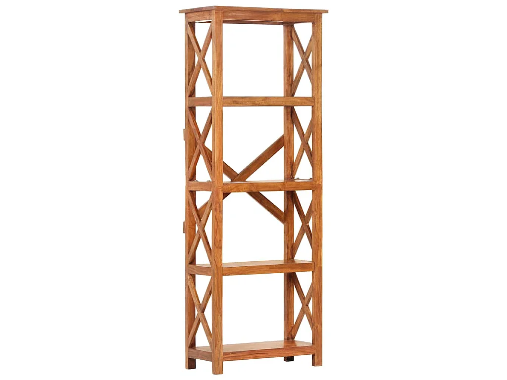 Bibliothèque 60x30x160 cm Bois massif d'acacia et finition miel