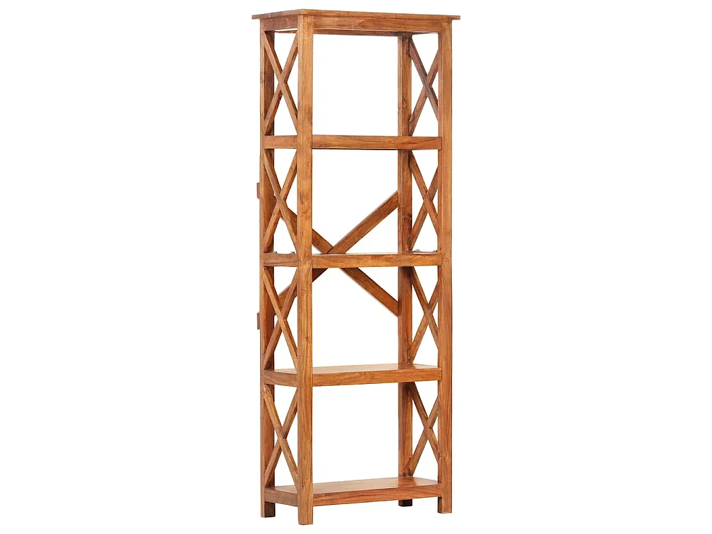 Bibliothèque 60x30x160 cm Bois massif d'acacia et finition miel