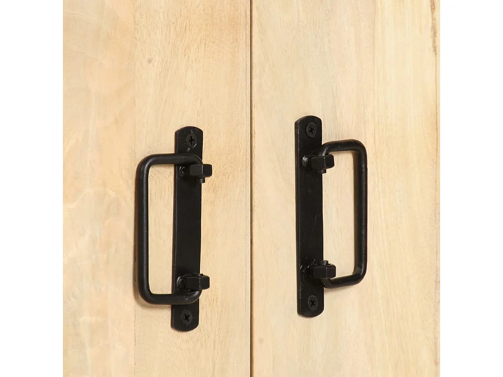 Bücherregal 4 Etagen 124x30x180 cm Mango Massivholz