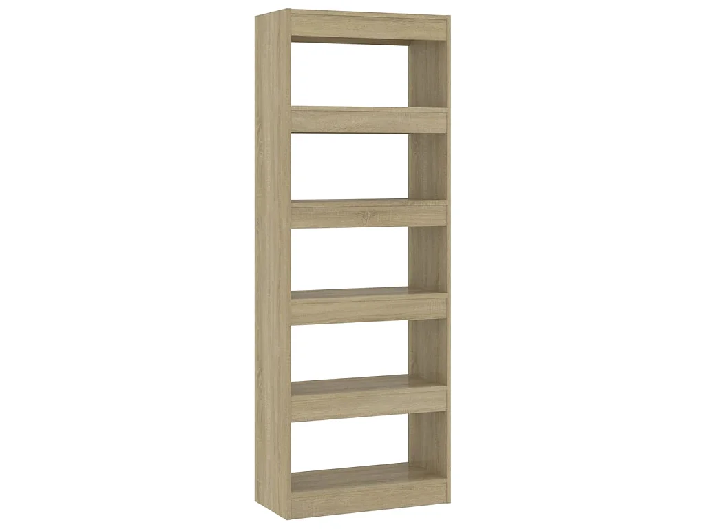 Bibliothèque/séparateur de pièce chêne sonoma bois d'ingénierie