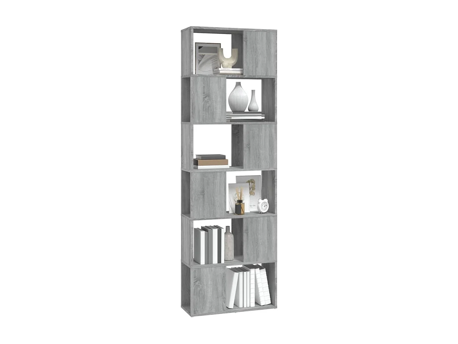 Bibliothèque/Séparateur de pièce Sonoma gris 60x24x186 cm