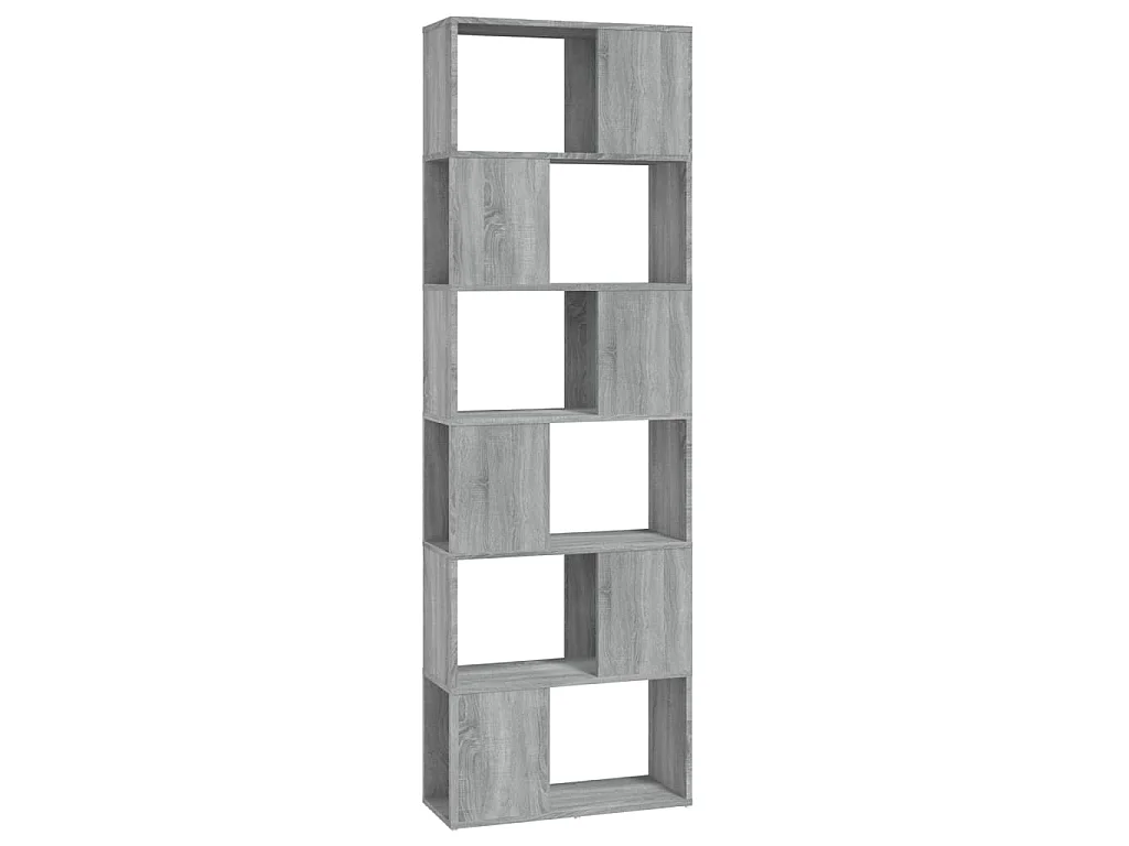 Bibliothèque/Séparateur de pièce Sonoma gris 60x24x186 cm