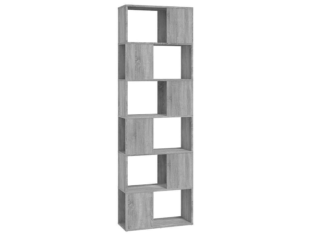 Bibliothèque/Séparateur de pièce Sonoma gris 60x24x186 cm