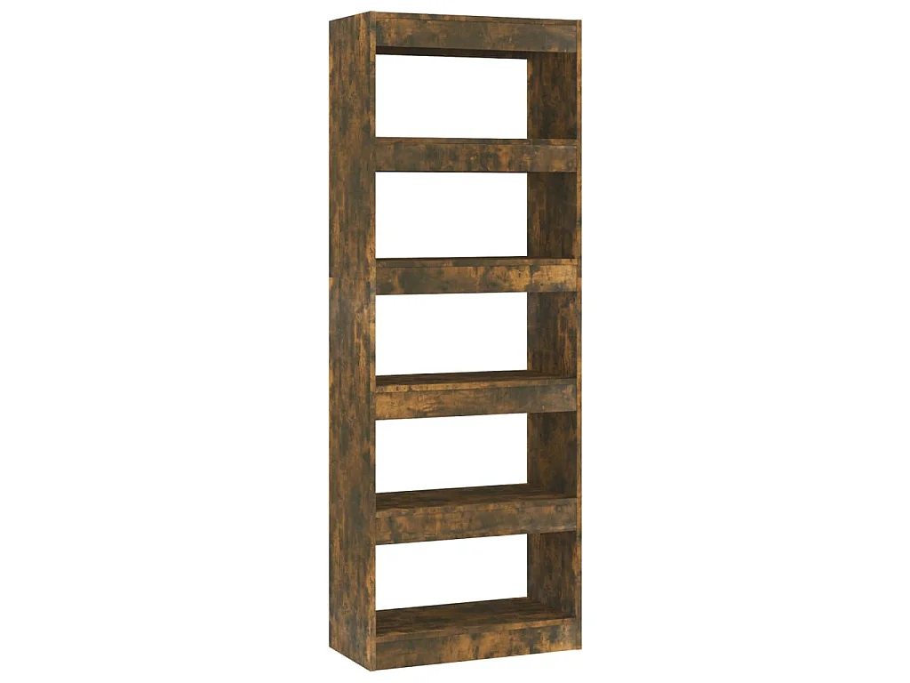 Bibliothèque/Séparateur de pièce Chêne fumé Bois d'ingénierie