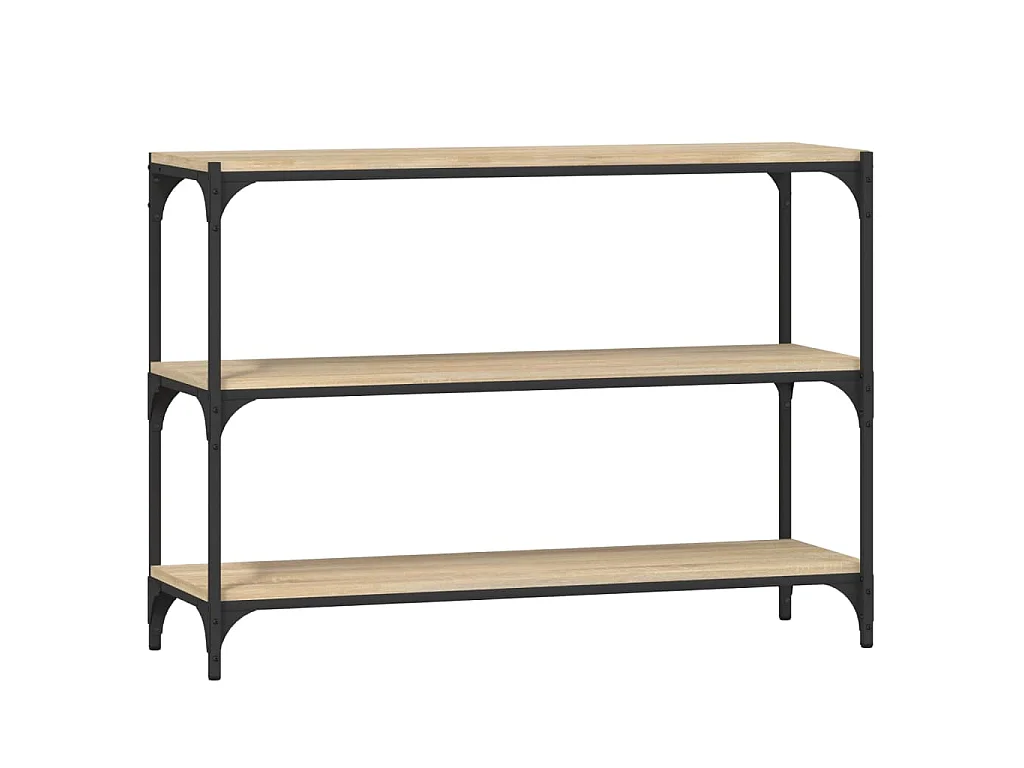 Bibliothèque Chêne Sonoma 100x33x70,5cm Bois d'ingénierie acier