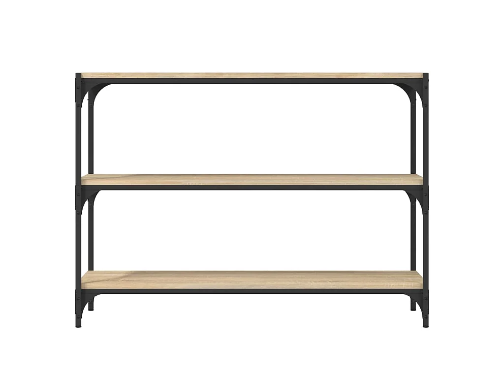 Bibliothèque Chêne Sonoma 100x33x70,5cm Bois d'ingénierie acier