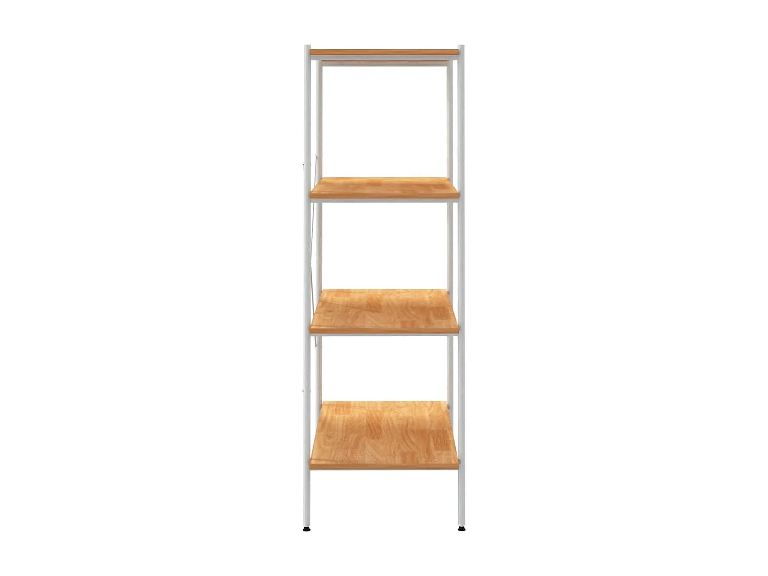 Opbergrek 4-laags 80x40x130 cm wit en eikenkleurig