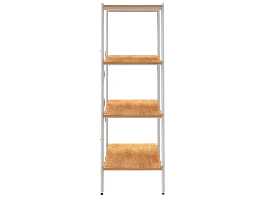 Opbergrek 4-laags 80x40x130 cm wit en eikenkleurig