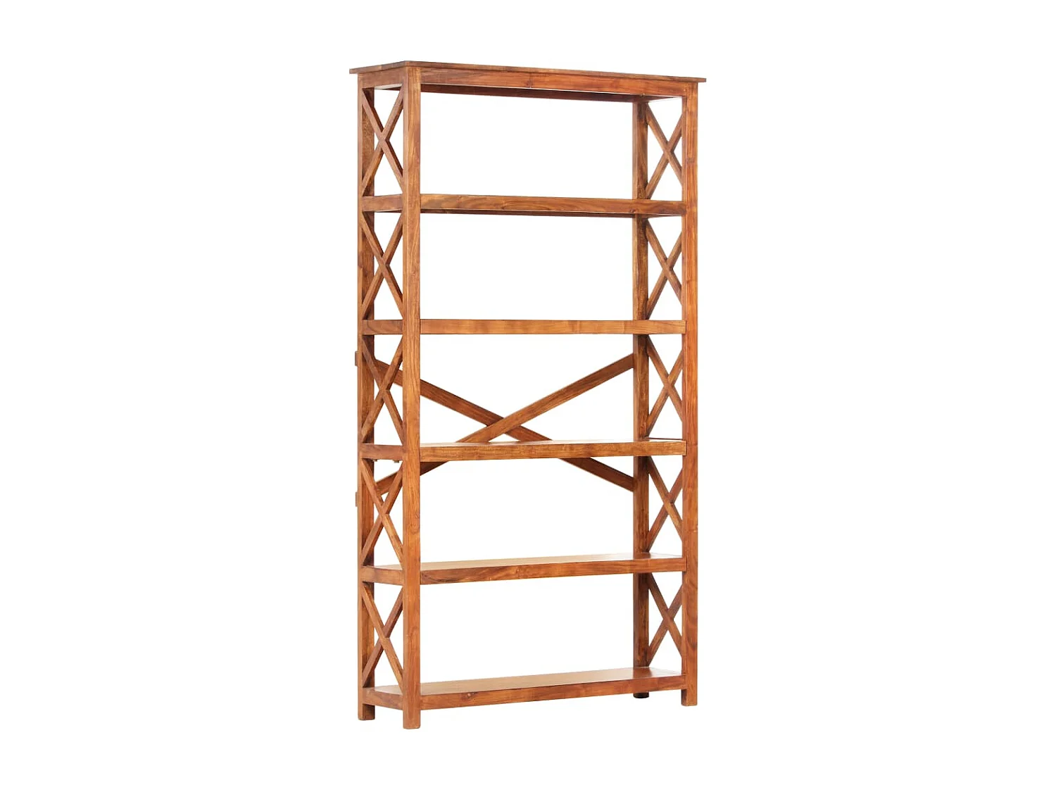 Libreria 100x30x180 cm Legno Massello Acacia Finitura Ambra