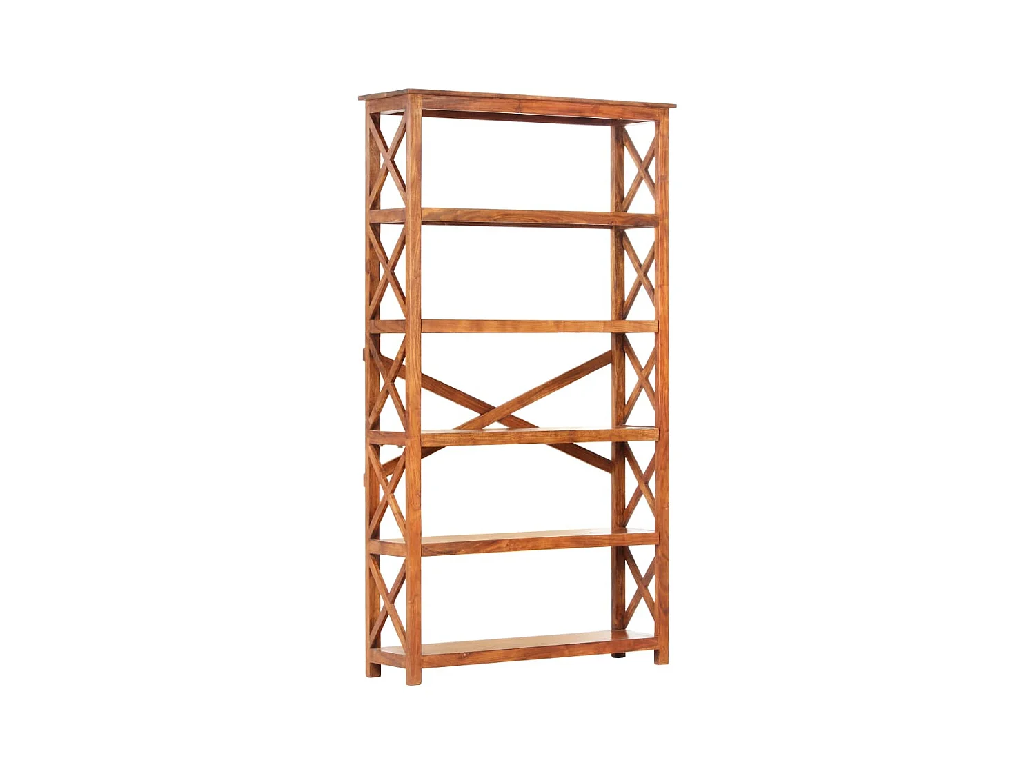 Bibliothèque 100x30x180cm Bois massif d'acacia et finition miel