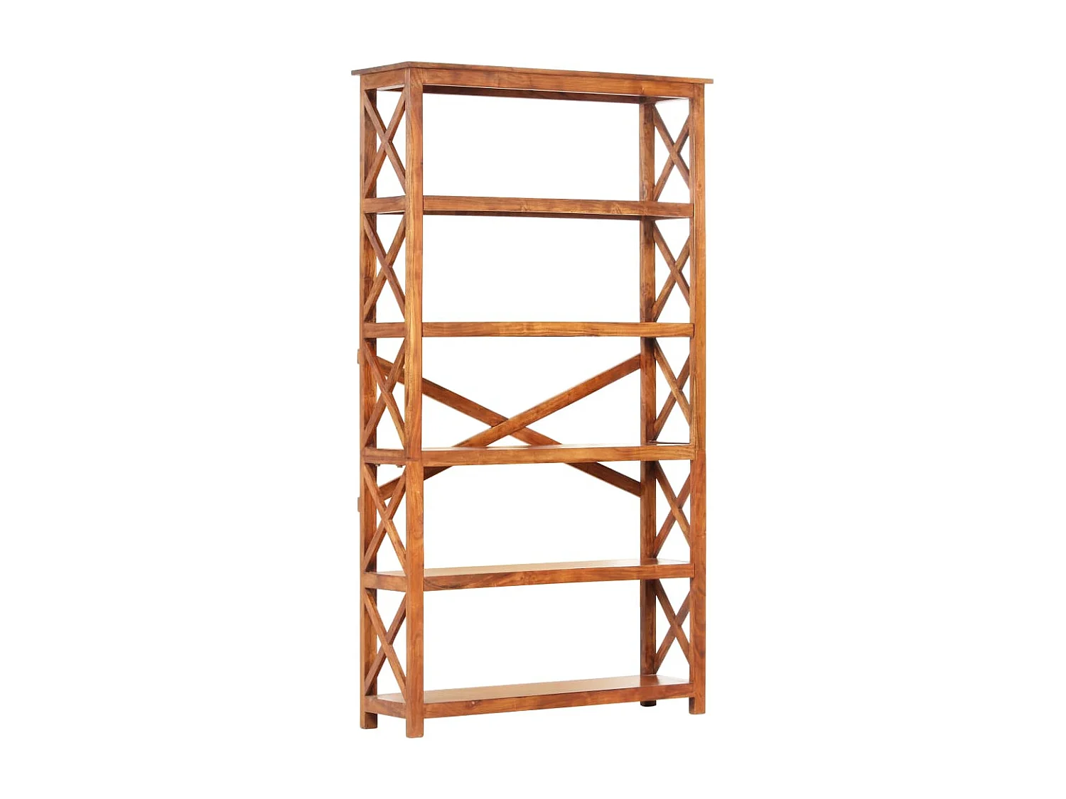 Boekenkast 100x30x180 cm acaciahout met honingafwerking