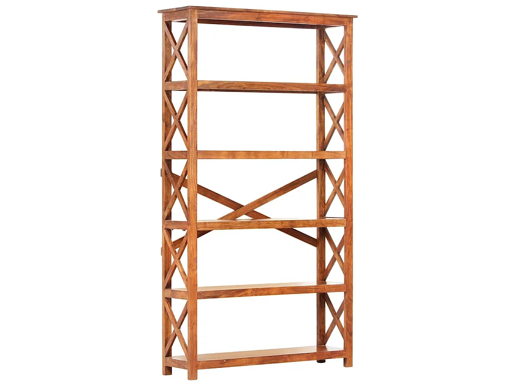 Bibliothèque 100x30x180cm Bois massif d'acacia et finition miel