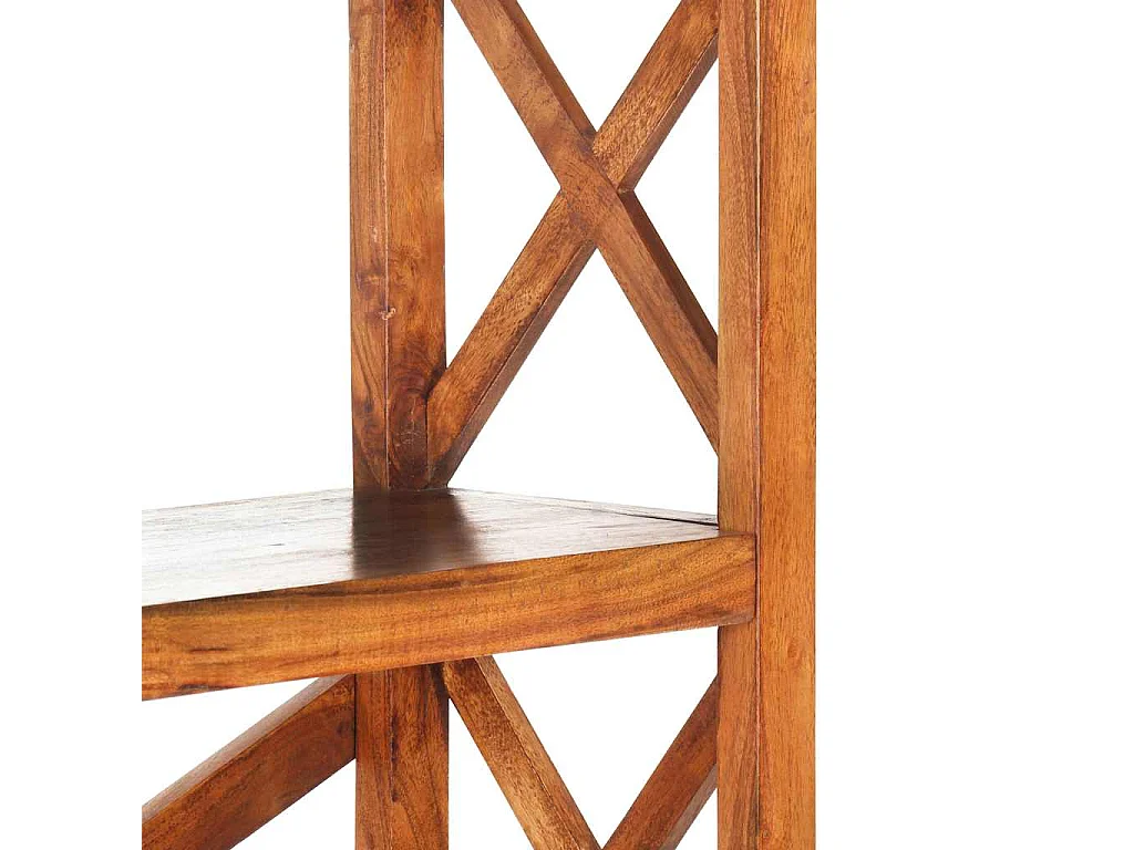 Bibliothèque 100x30x180cm Bois massif d'acacia et finition miel