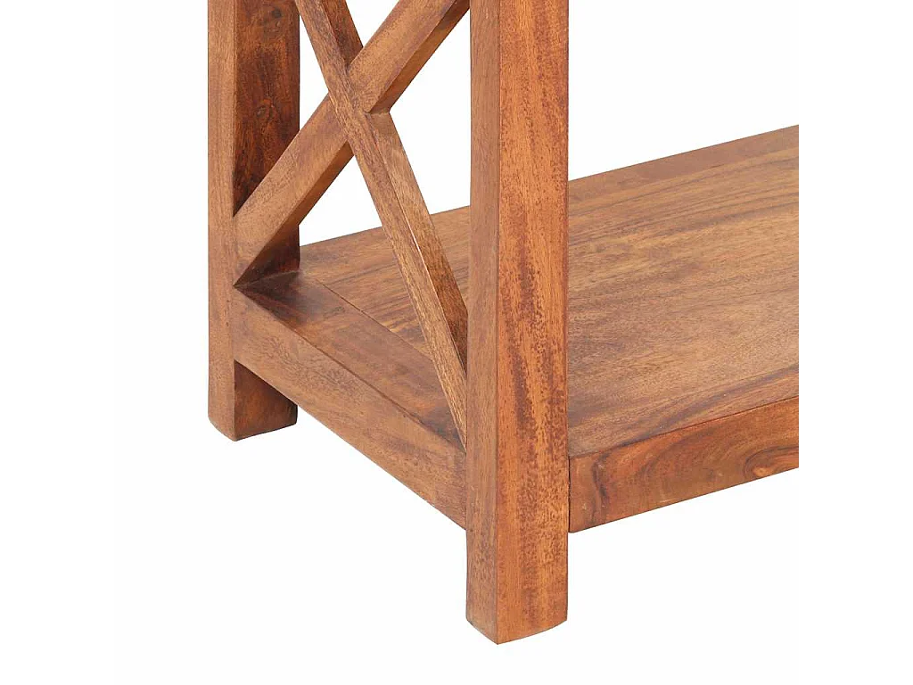 Bibliothèque 100x30x180cm Bois massif d'acacia et finition miel