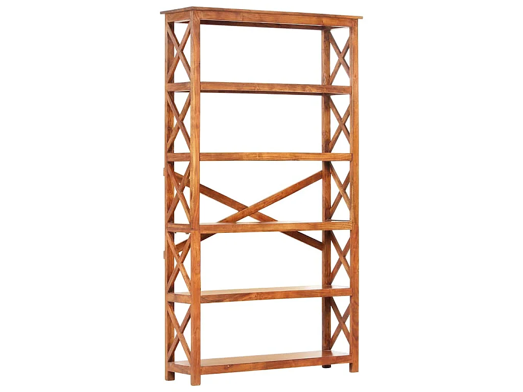 Bibliothèque 100x30x180cm Bois massif d'acacia et finition miel