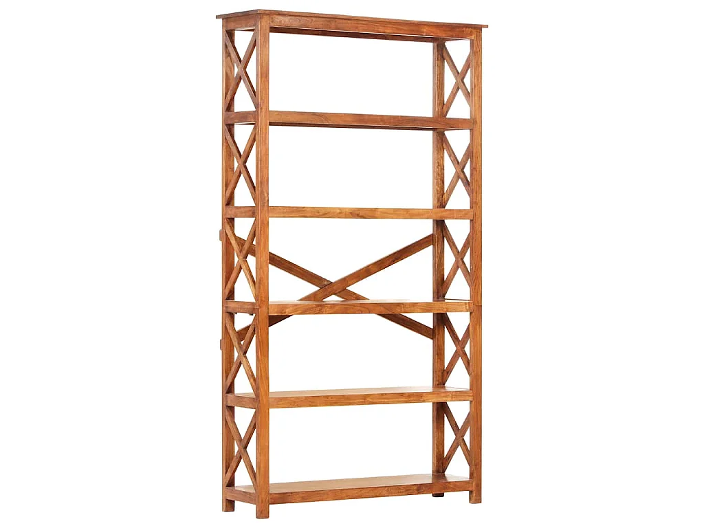 Bibliothèque 100x30x180cm Bois massif d'acacia et finition miel