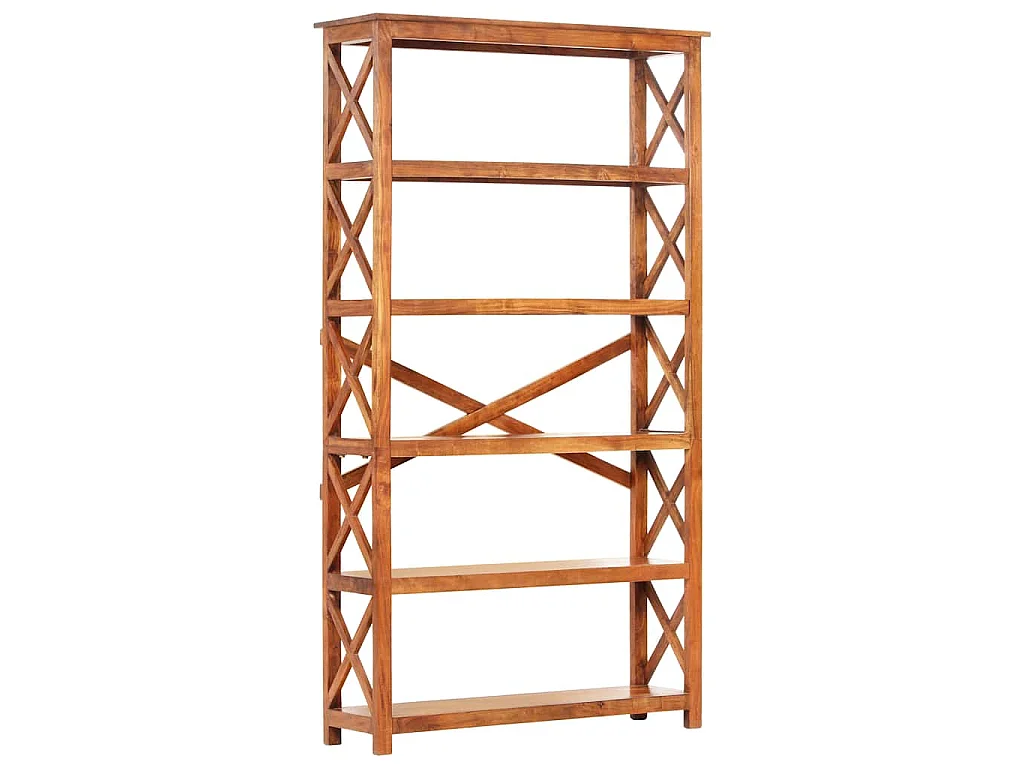 Bibliothèque 100x30x180cm Bois massif d'acacia et finition miel