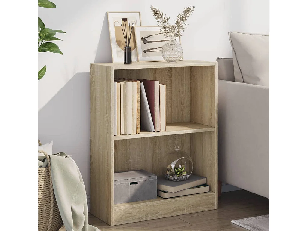 Libreria Rovere Sonoma 60x24x76 cm in Legno Multistrato