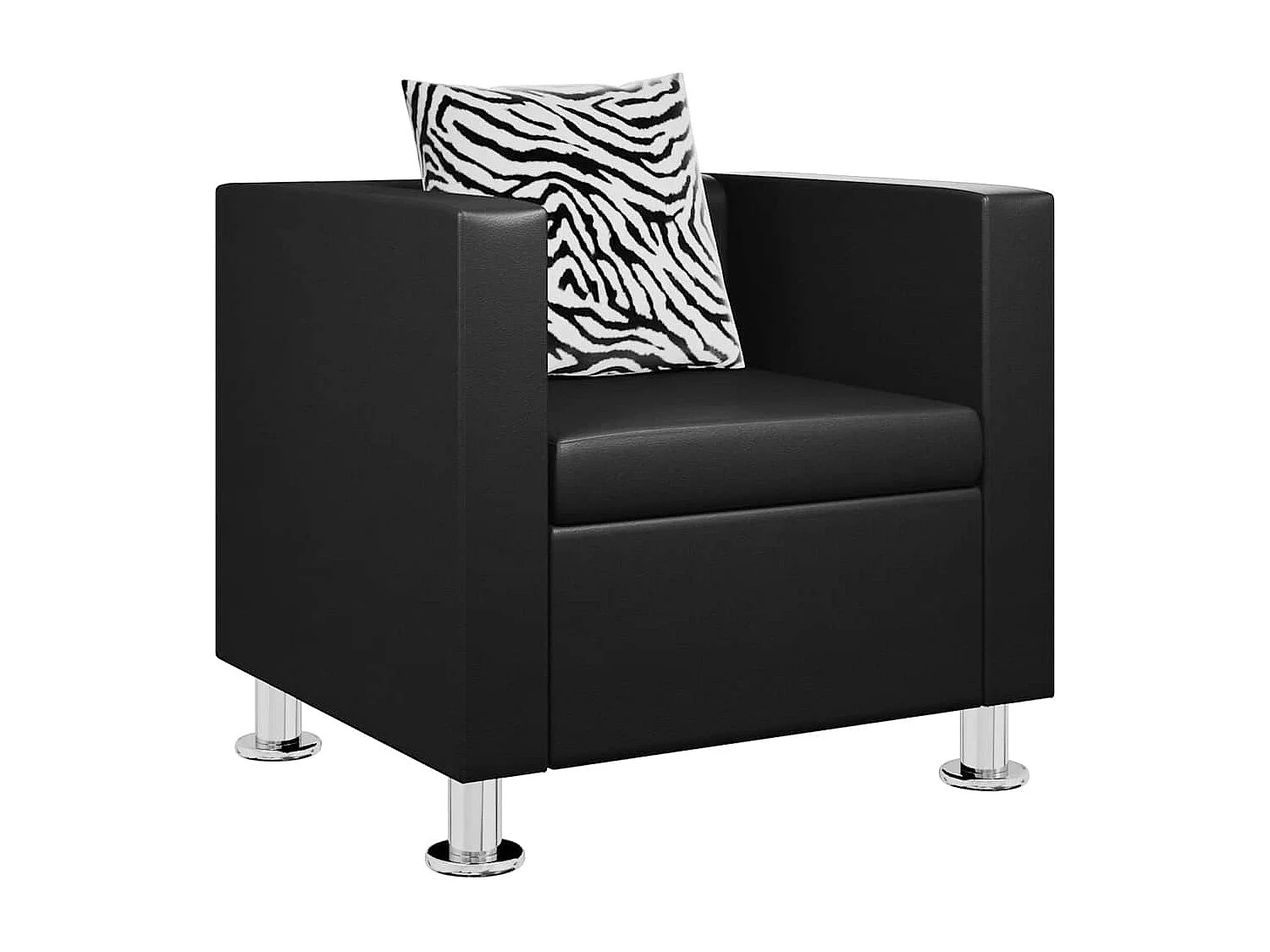 Fauteuil noir similicuir