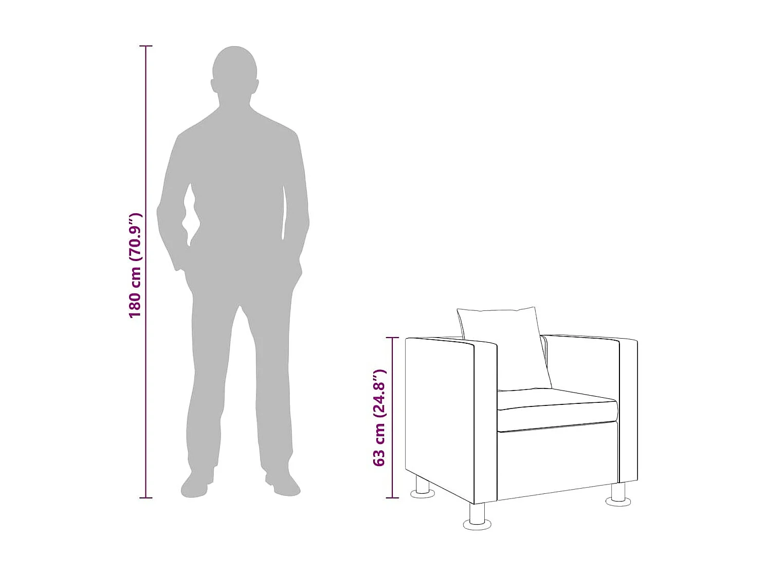 Fauteuil noir similicuir