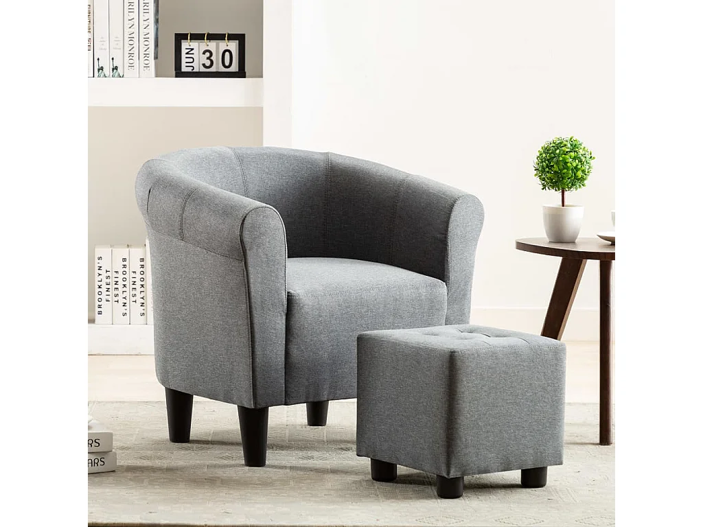 Sessel Hellgrau Stoff