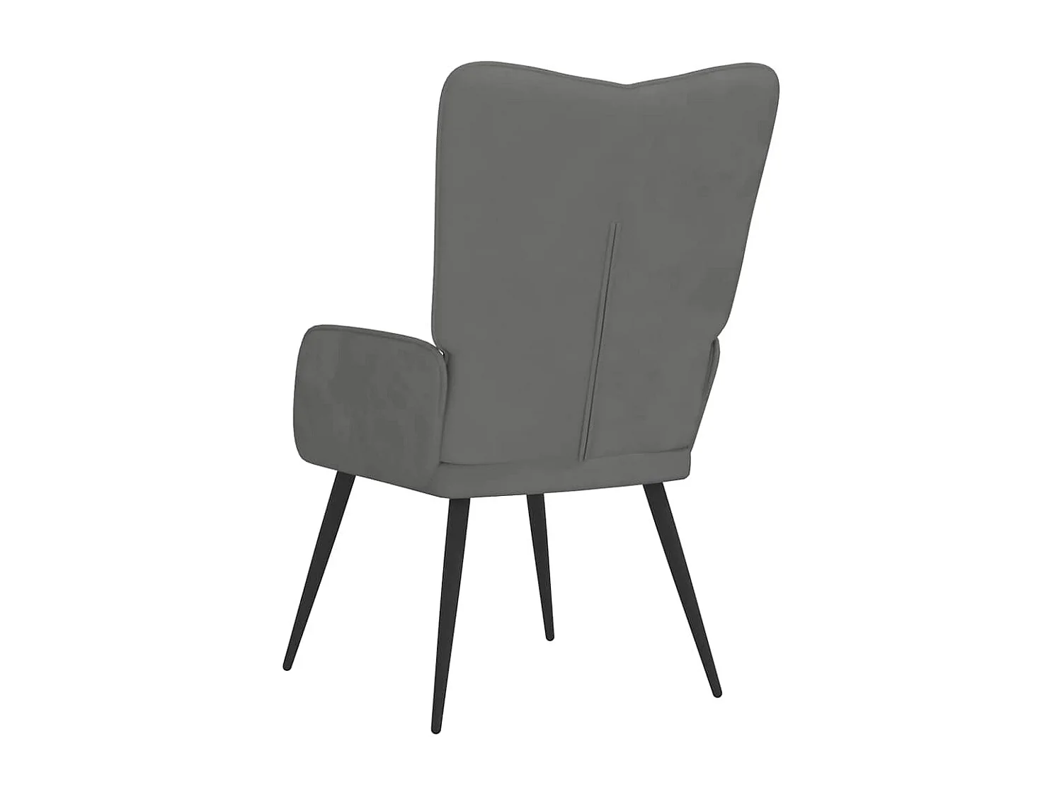 Chaise de relaxation Gris foncé Velours