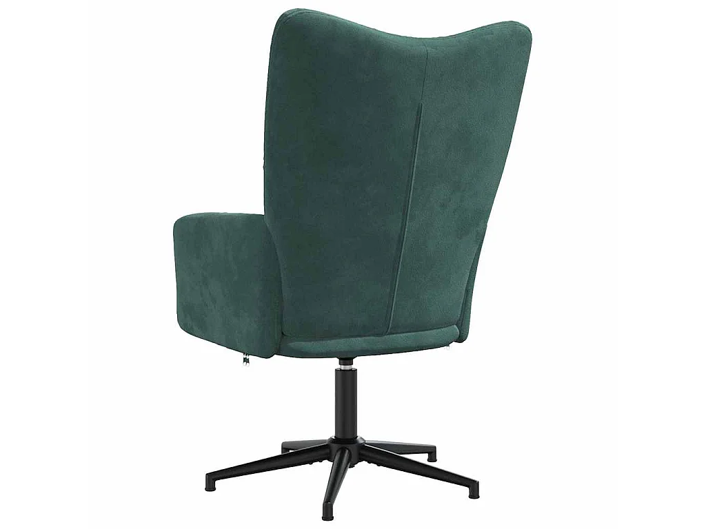 Chaise de relaxation Vert foncé Velours