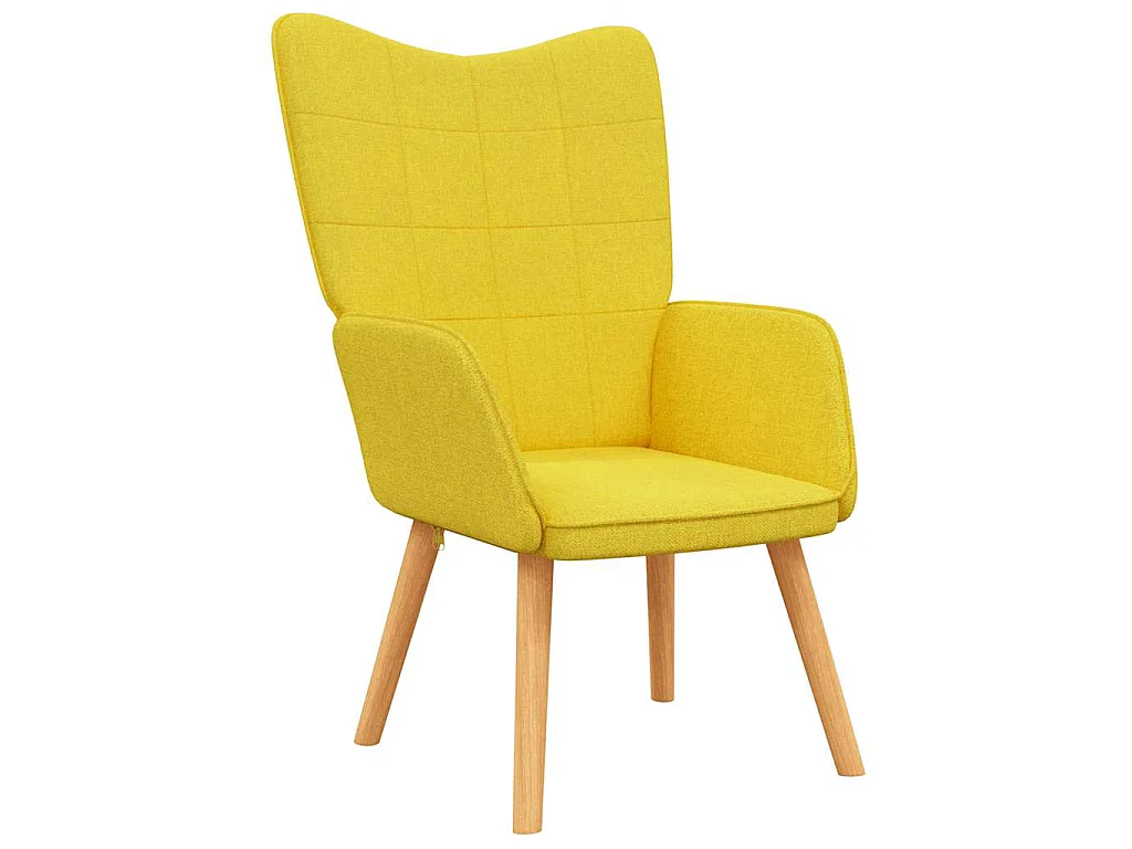 Relaxstoel stof mosterdgeel