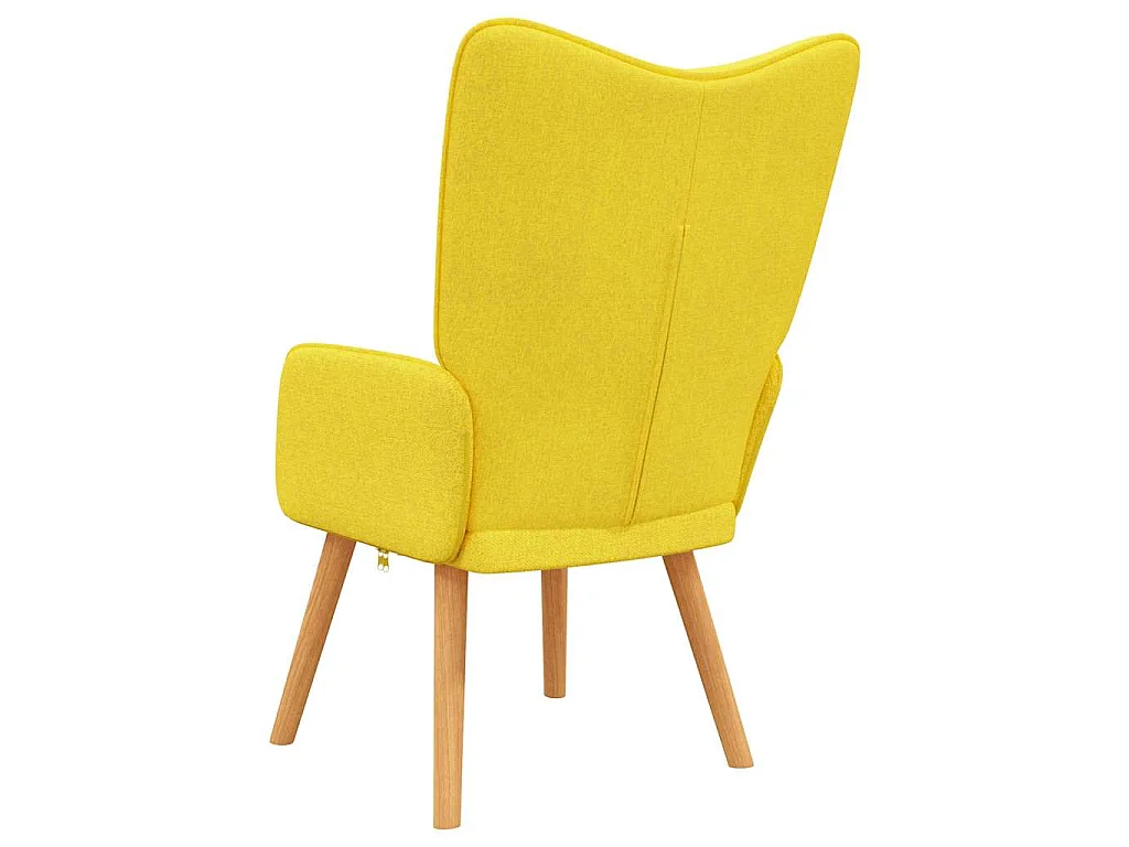 Relaxstoel stof mosterdgeel