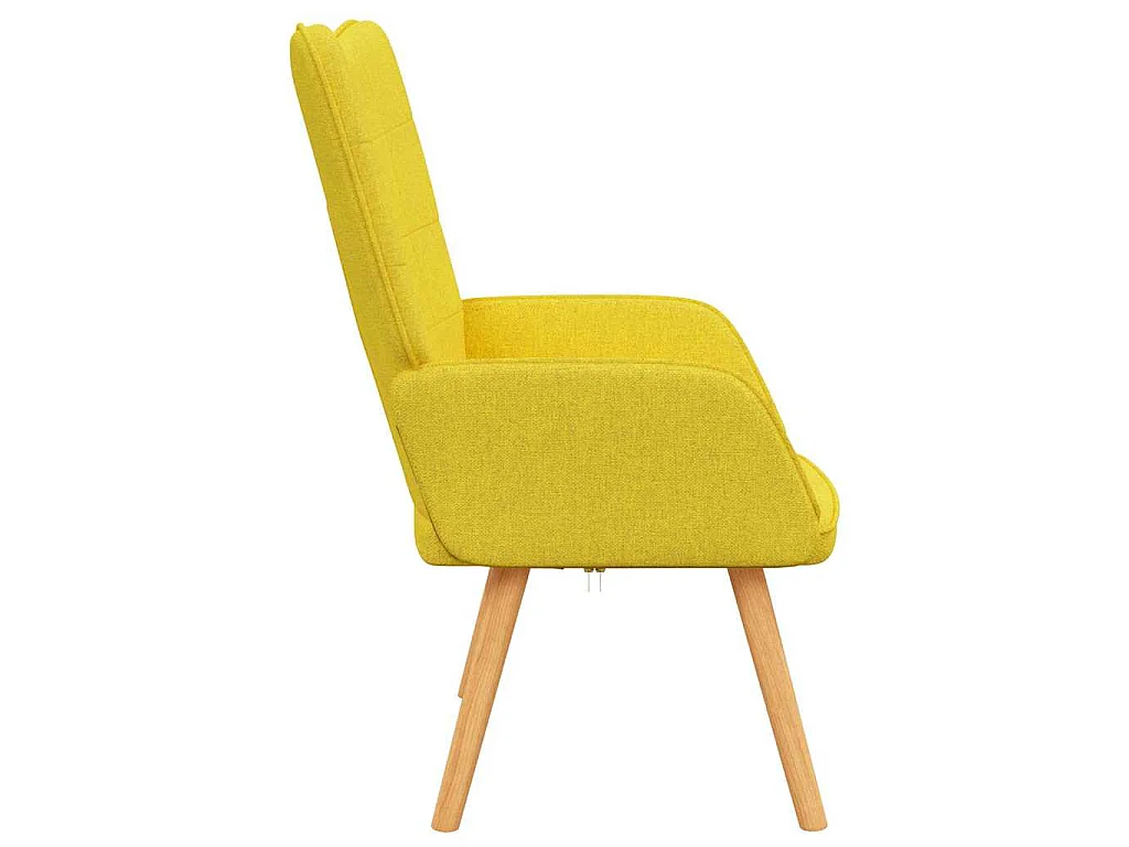 Chaise de relaxation Jaune moutarde Tissu