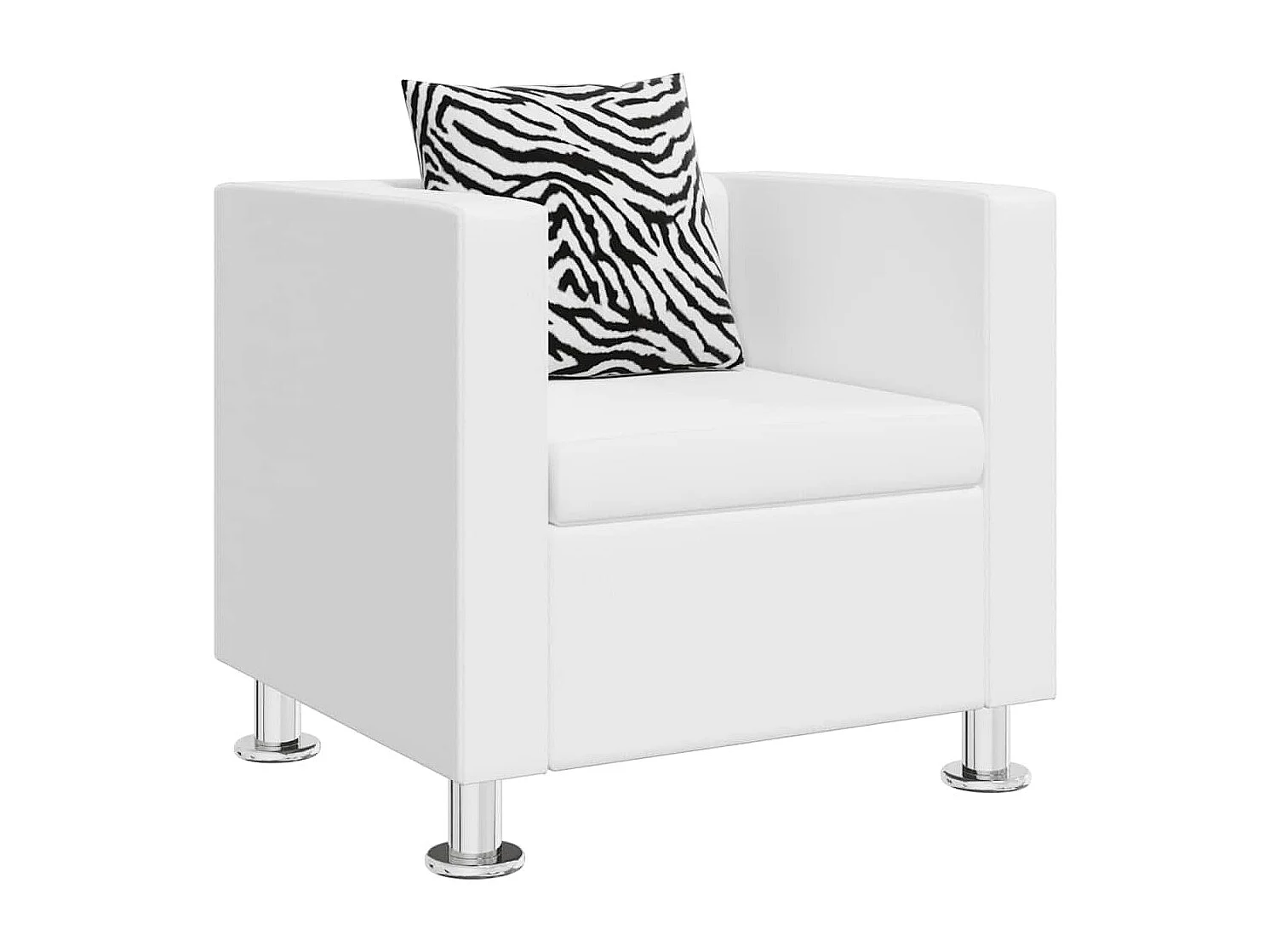 Sessel Weiß Kunstleder