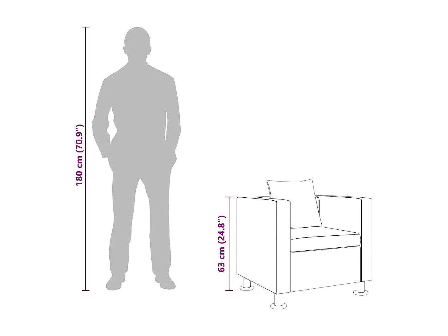 Sessel Weiß Kunstleder