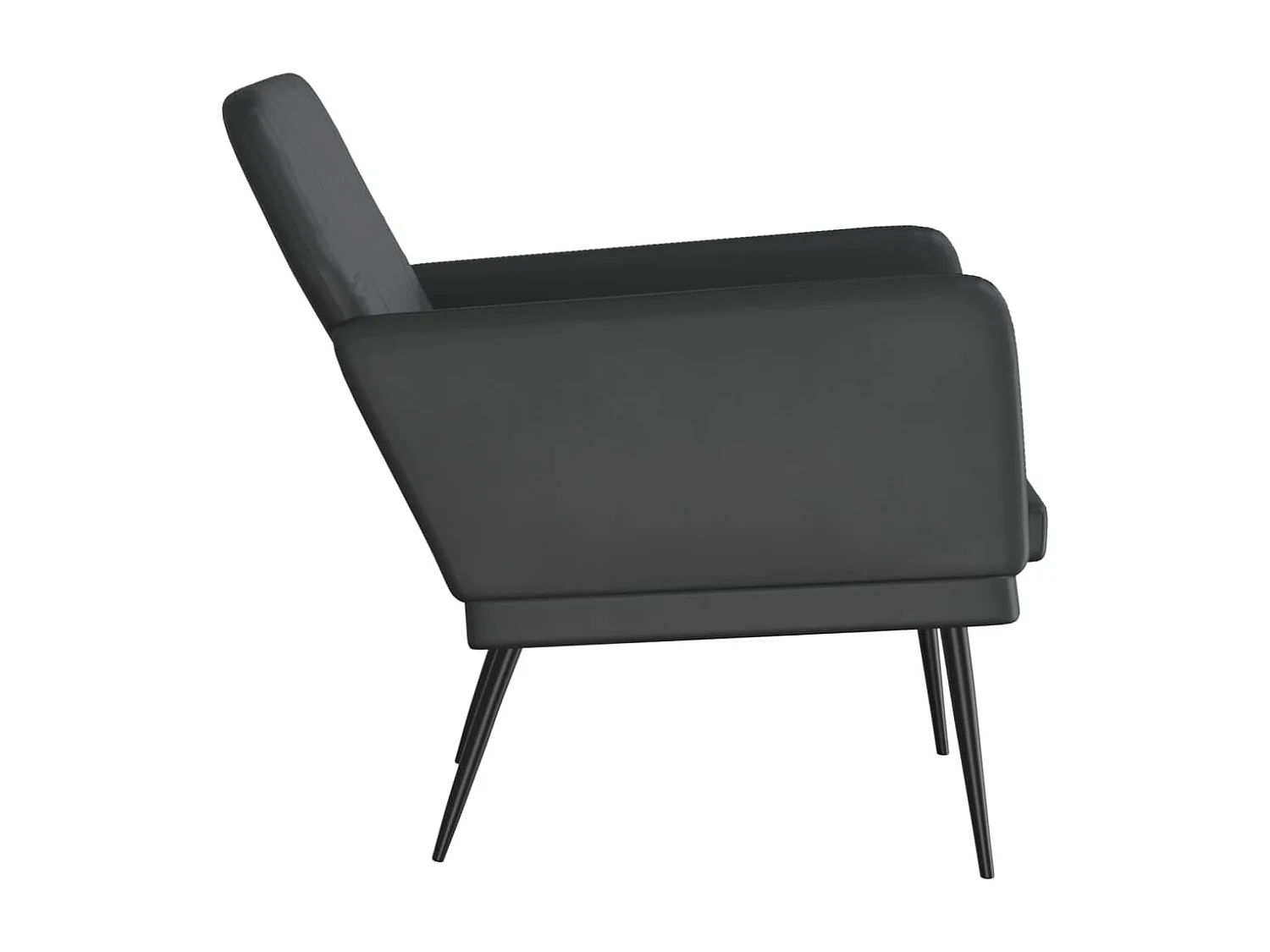 Fauteuil 61x78x80 cm kunstleer zwart