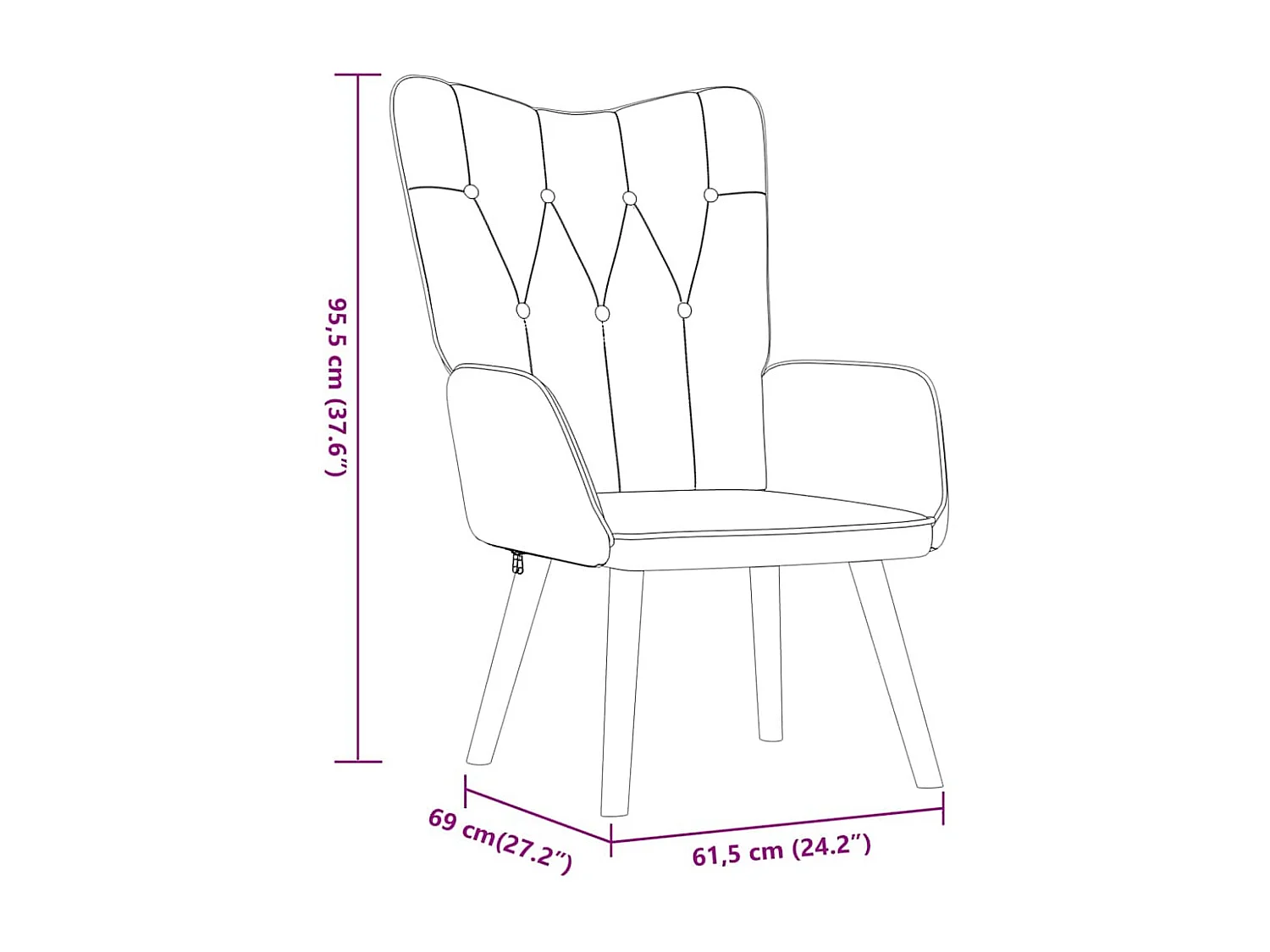 Chaise de relaxation avec tabouret Gris clair Tissu