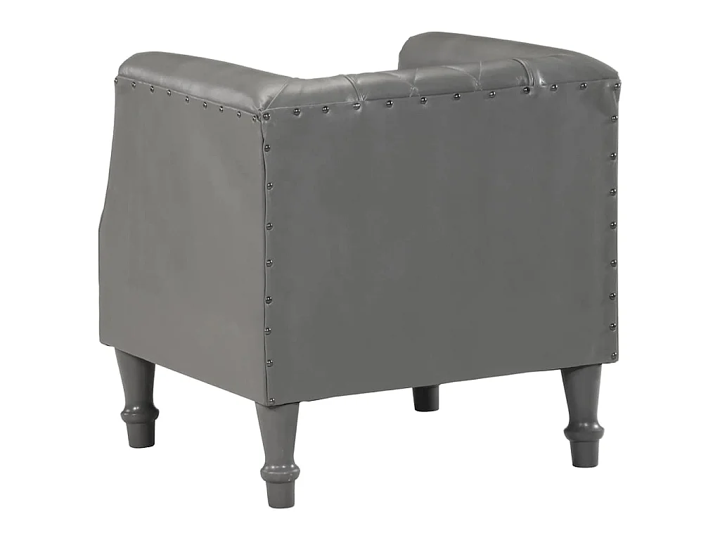 Sessel Grau Echtes Ziegenleder