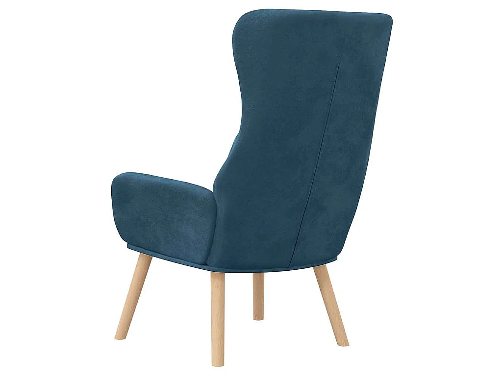 Relaxstoel fluweel blauw