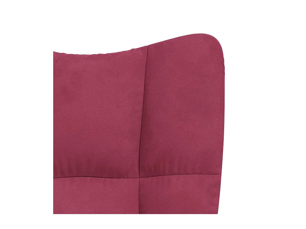 Chaise de relaxation Rouge bordeaux Velours