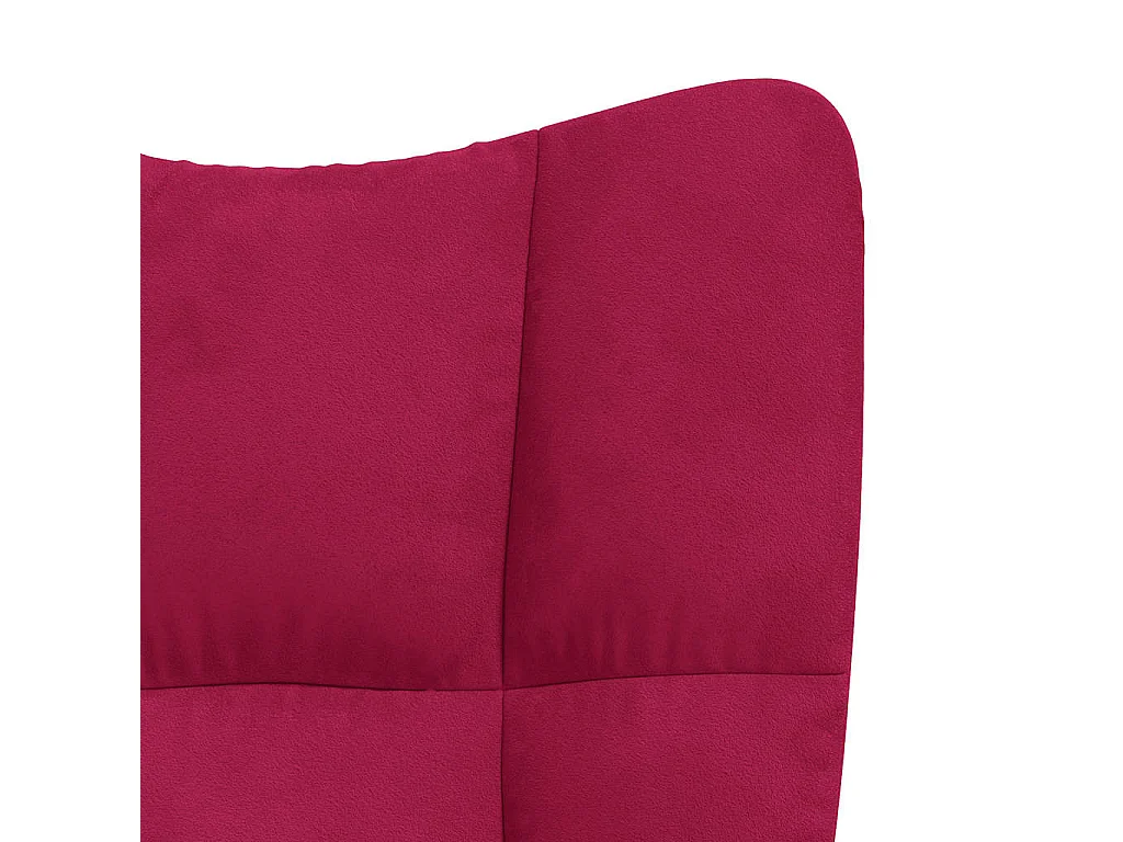 Chaise de relaxation Rouge bordeaux Velours