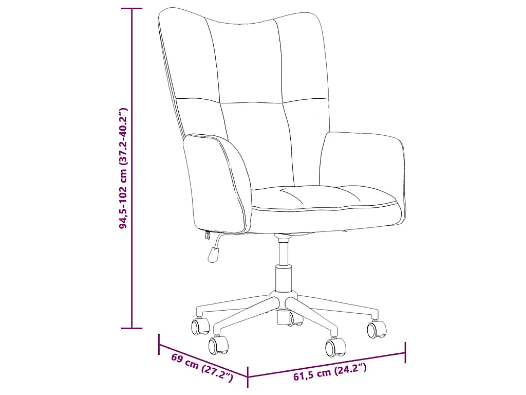 Chaise de relaxation Rouge bordeaux Velours