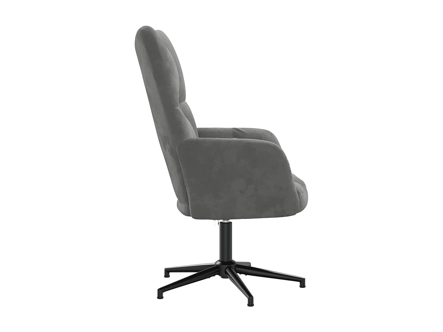 Chaise de relaxation Gris foncé Velours