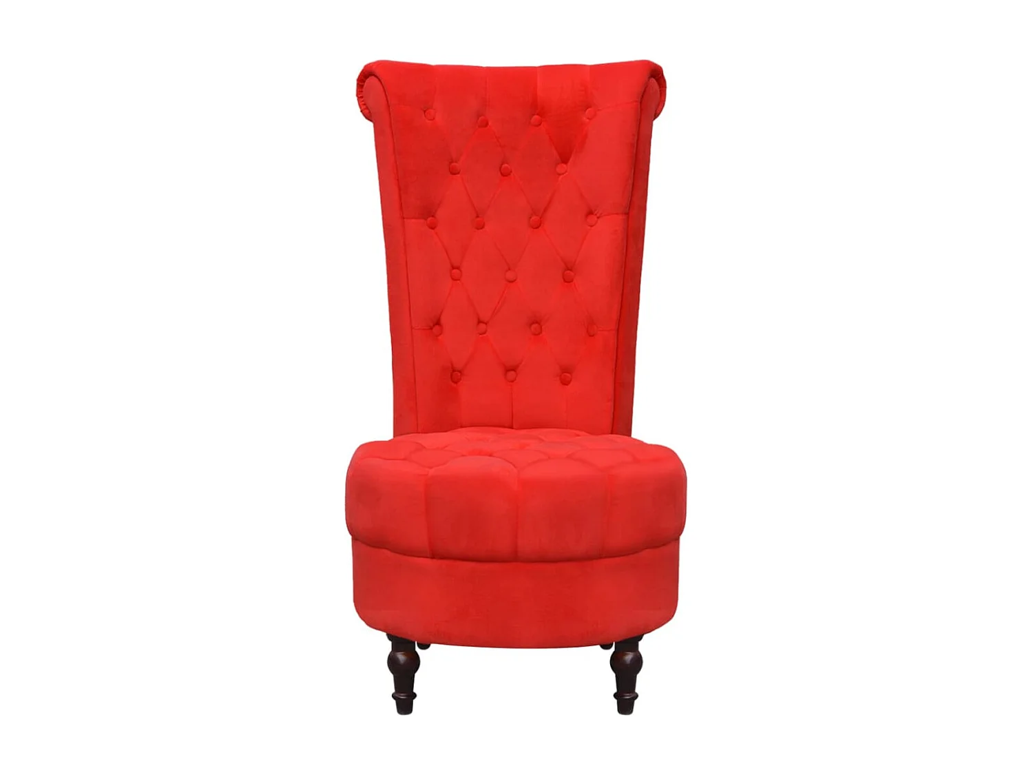 Chaise de canapé avec dossier haut rouge tissu