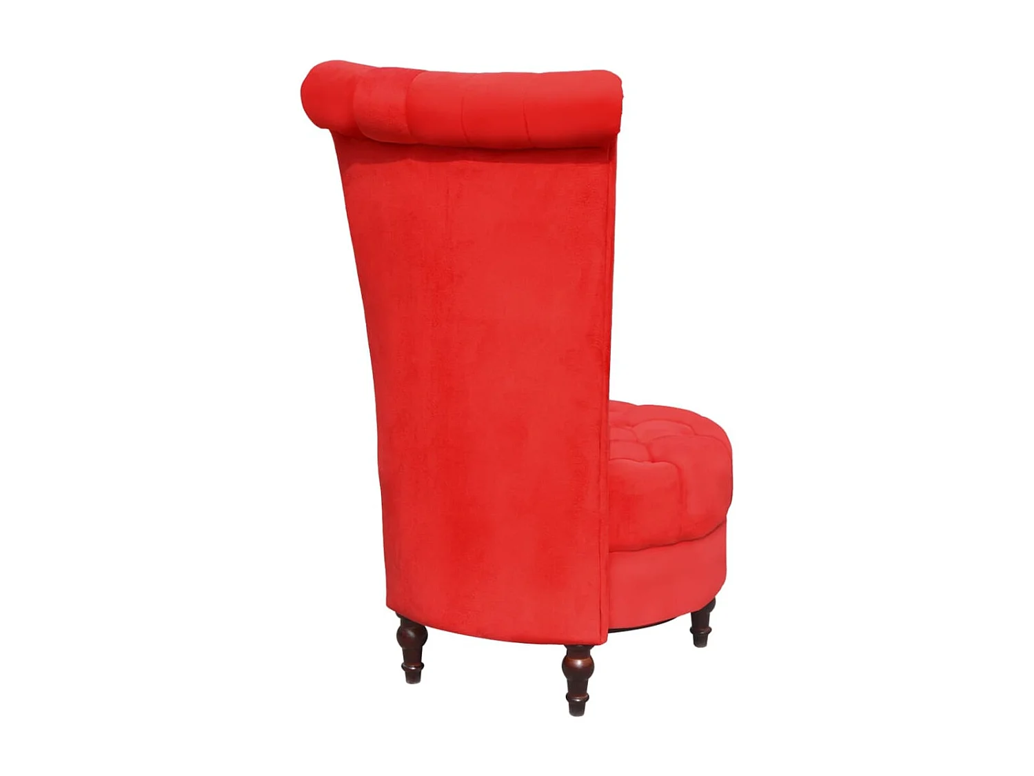Chaise de canapé avec dossier haut rouge tissu