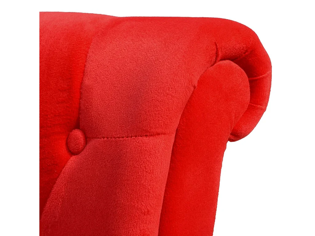 Chaise de canapé avec dossier haut rouge tissu