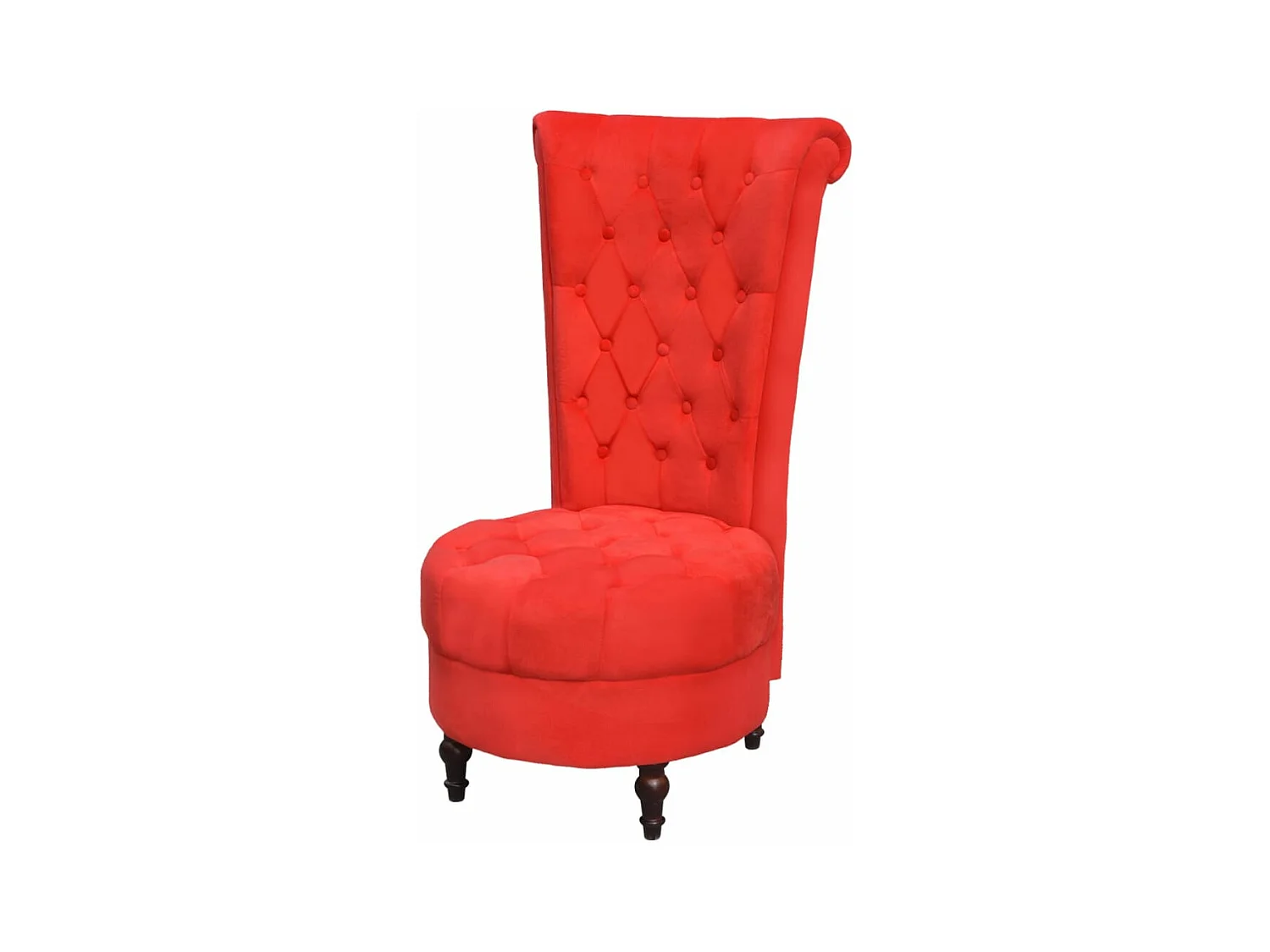 Chaise de canapé avec dossier haut Rouge Tissu
