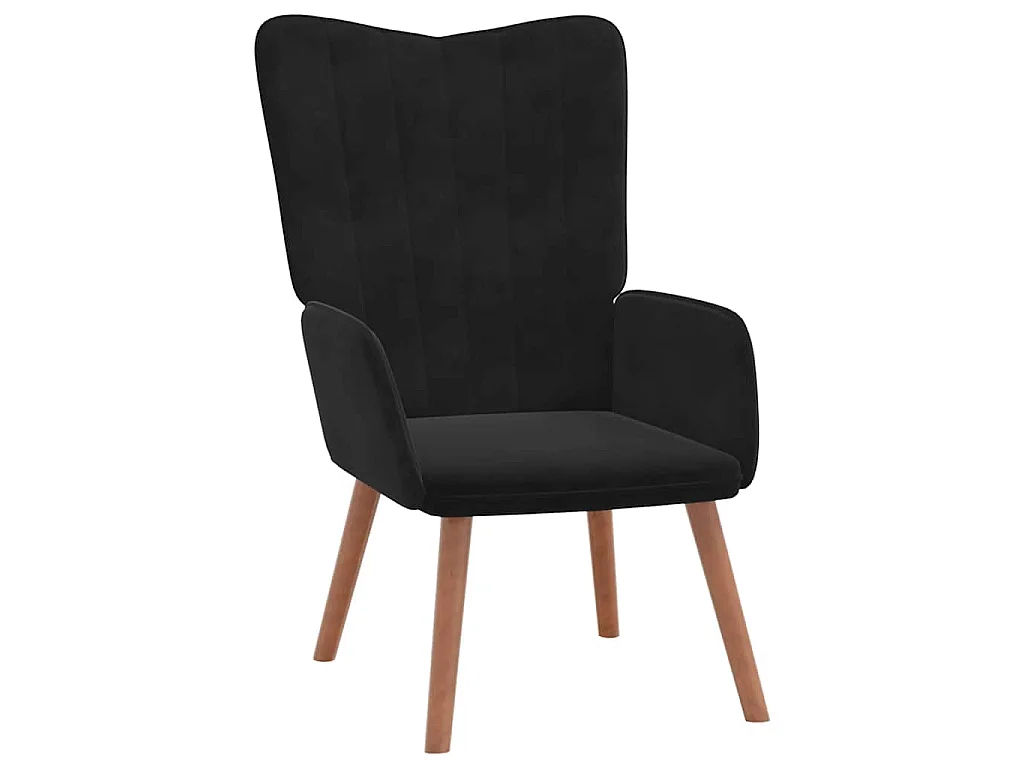 Poltrona Relax Nera in Velluto