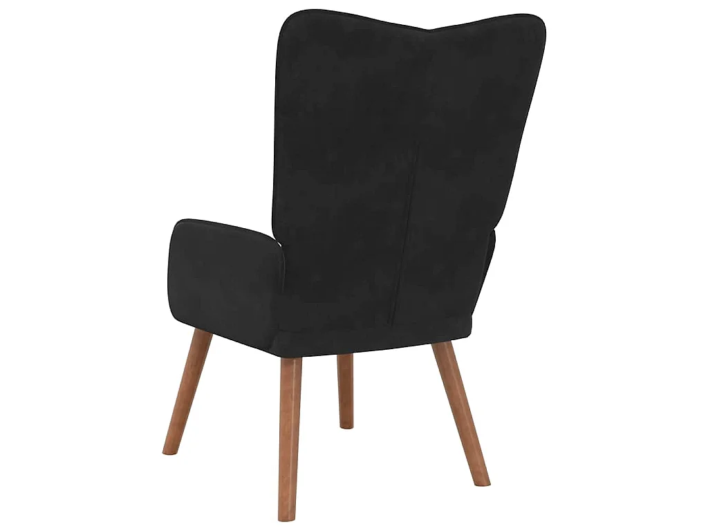 Poltrona Relax Nera in Velluto