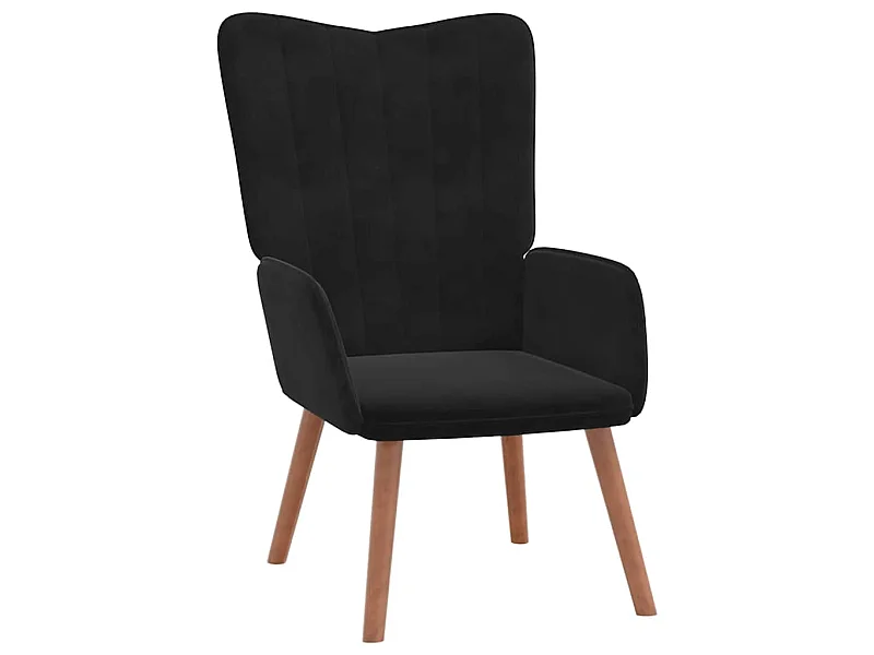 Chaise de relaxation Noir Velours