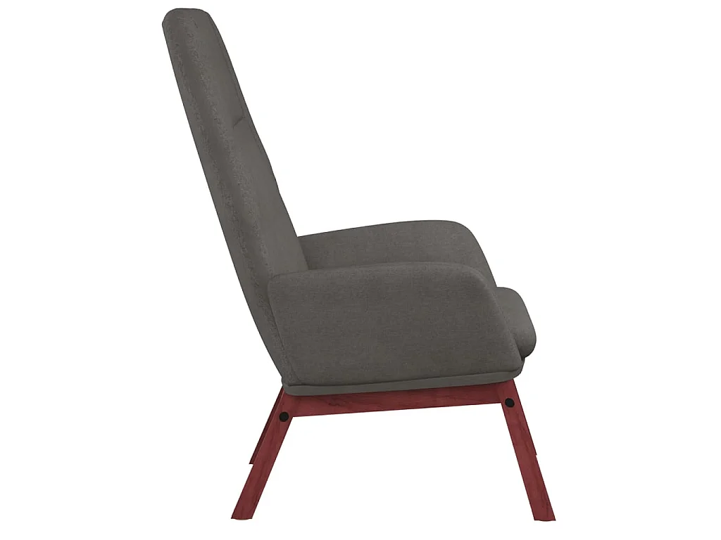 Chaise de relaxation avec repose-pied Gris clair Tissu