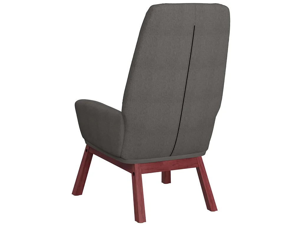 Chaise de relaxation avec repose-pied Gris clair Tissu