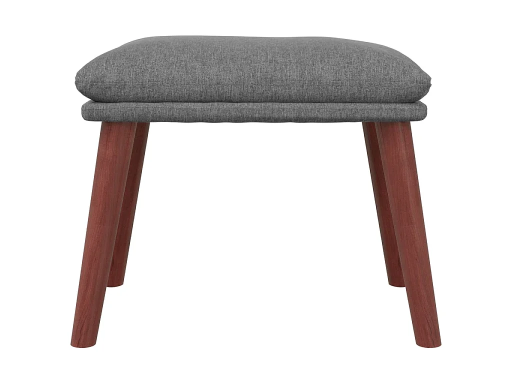 Chaise de relaxation avec repose-pied Gris clair Tissu